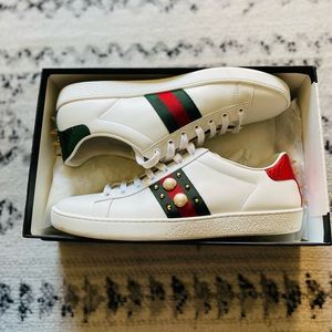 GUCCI “Ace” Studded Sneakers